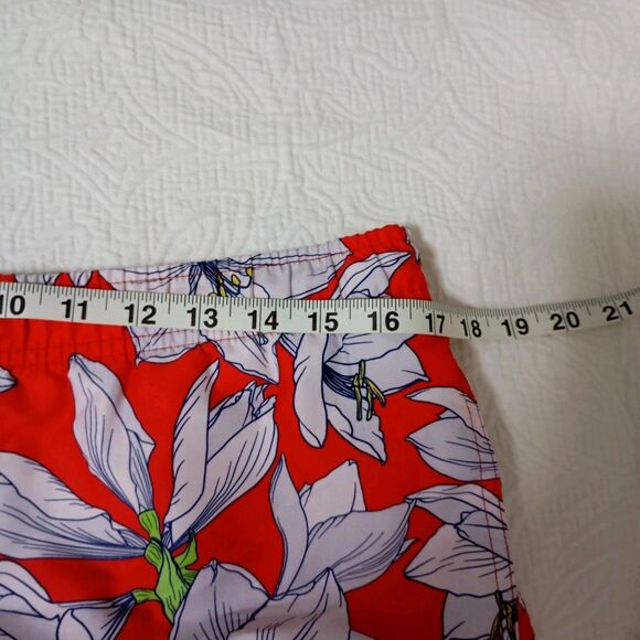 Franks Red Floral Brief Lined Swim Shorts Men's Size M - Picture 9 of 12